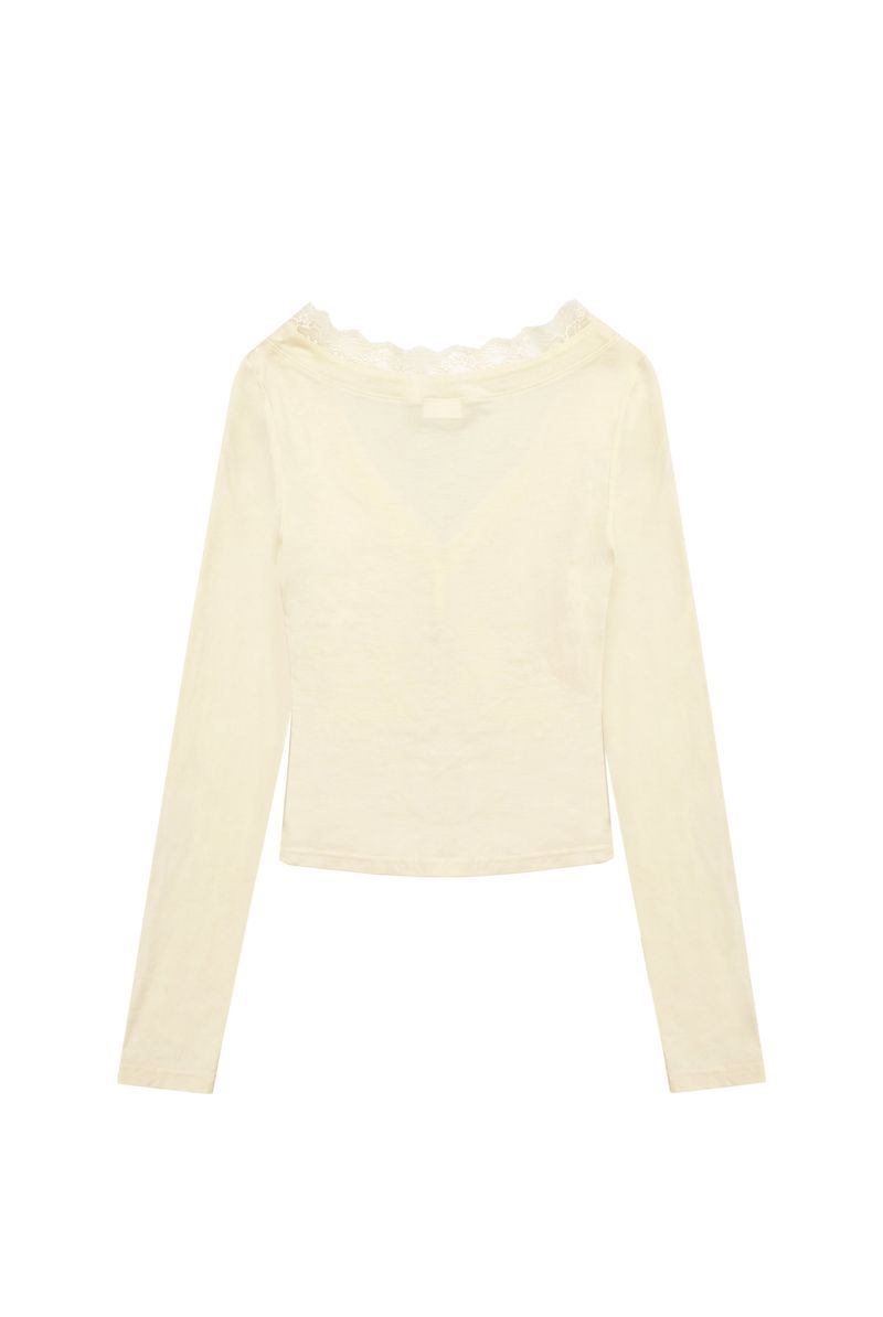 Cream donuts sheer cardigan, Lemon