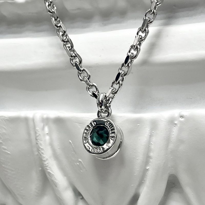 Bullet Back Necklace_silver