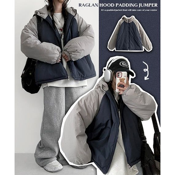 hijjoo(ハイチュー)の「Bilson Raglan Hooded Padded Jumper(Jackets/Outerwear)」