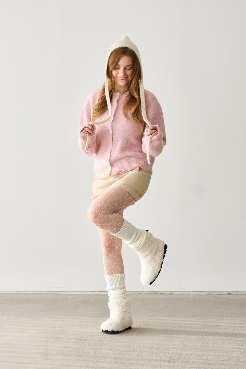 CLASSIC BUTTON CARDIGAN PINK