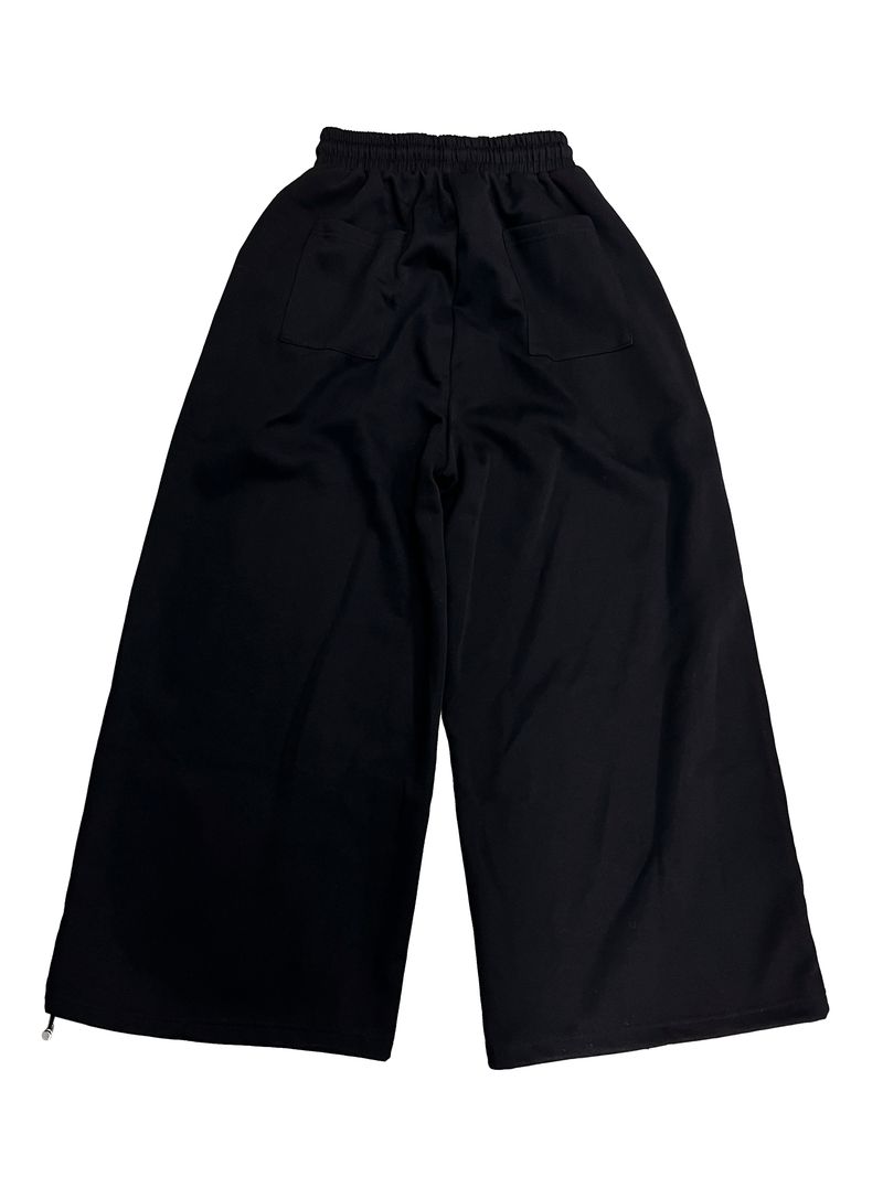 metal stud cross wide pants