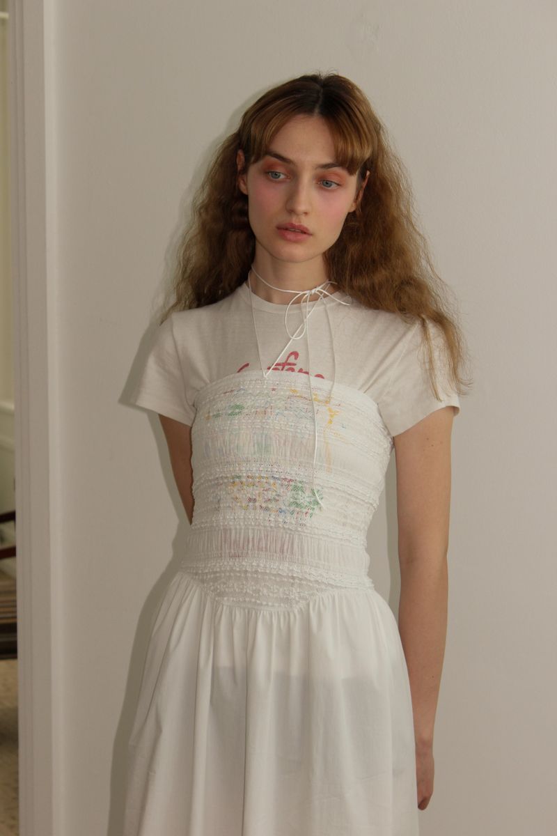 Yuheelee（ユヒリ）の「LACE TUBE TOP MIDI DRESS / WHITE（Dresses）」