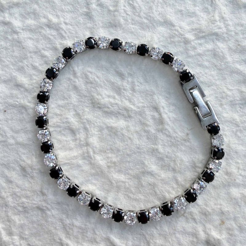 Obsidian Silver Light Bracelet