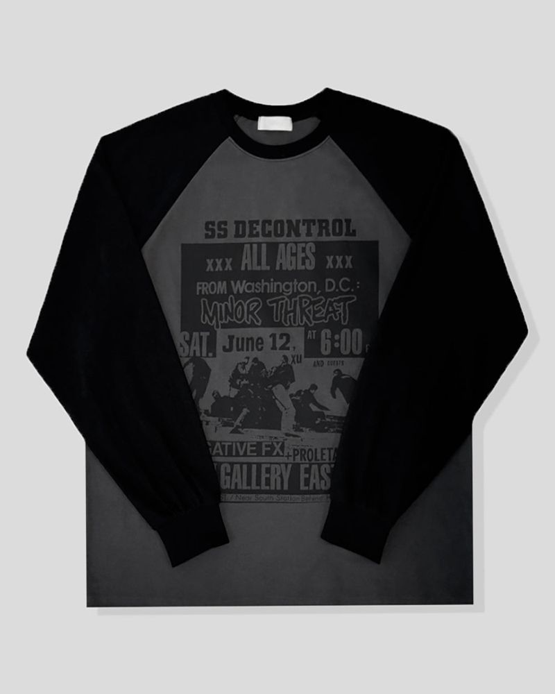 Poster Color Block Raglan Long Sleeve