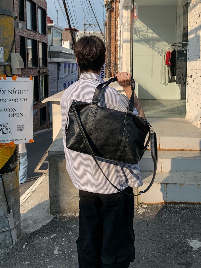 Modern Two-Way Leather Crossbody Bag