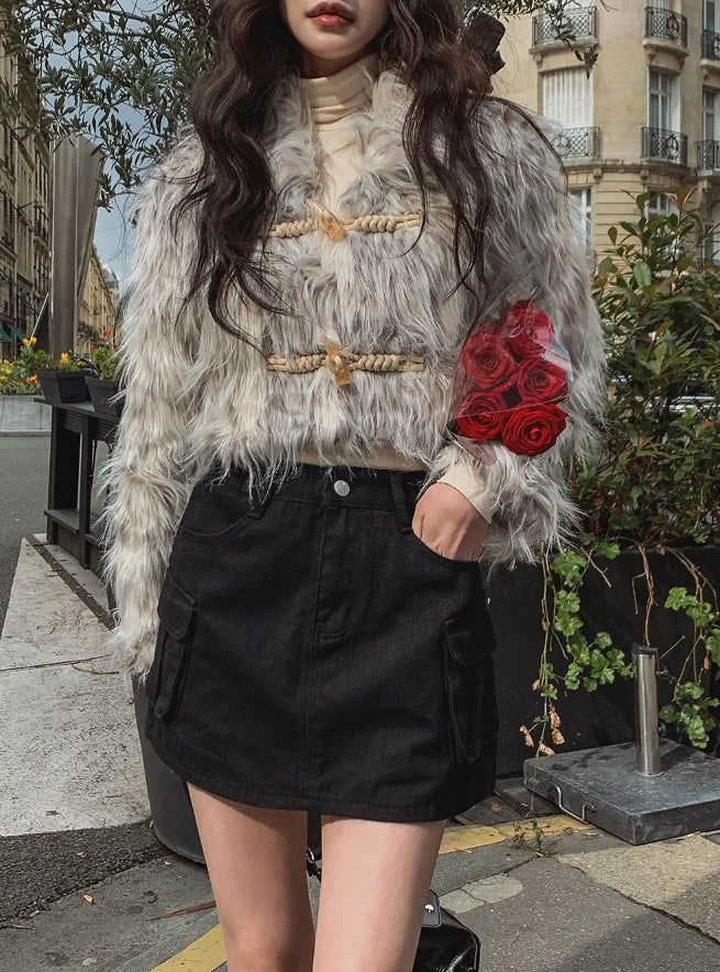 Phase washing cargo mini skirt