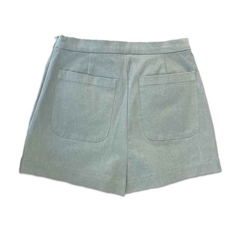 Button Detail Skort Green