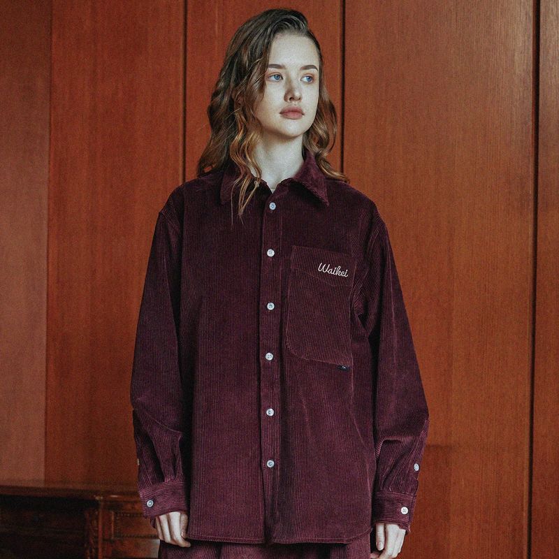 Corduroy over fit shirts