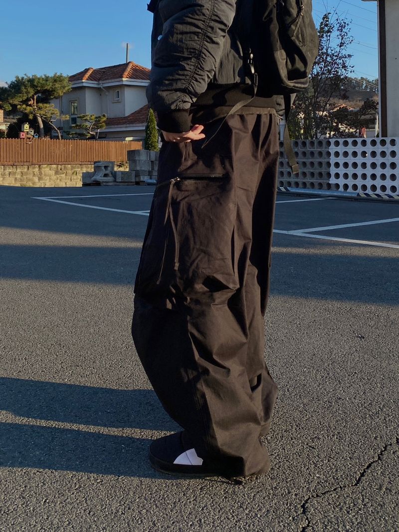 Double Zip Wing Cargo Balloon Pants 2C