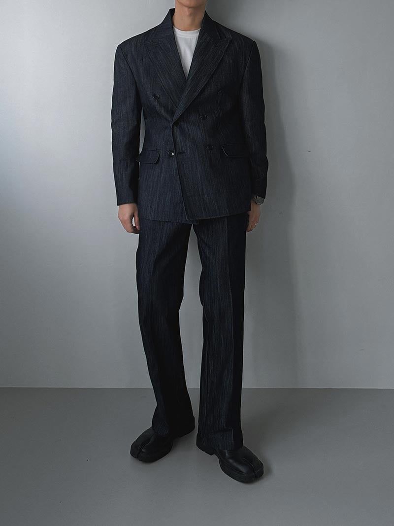ASCLO Flare Denim Double Blazer