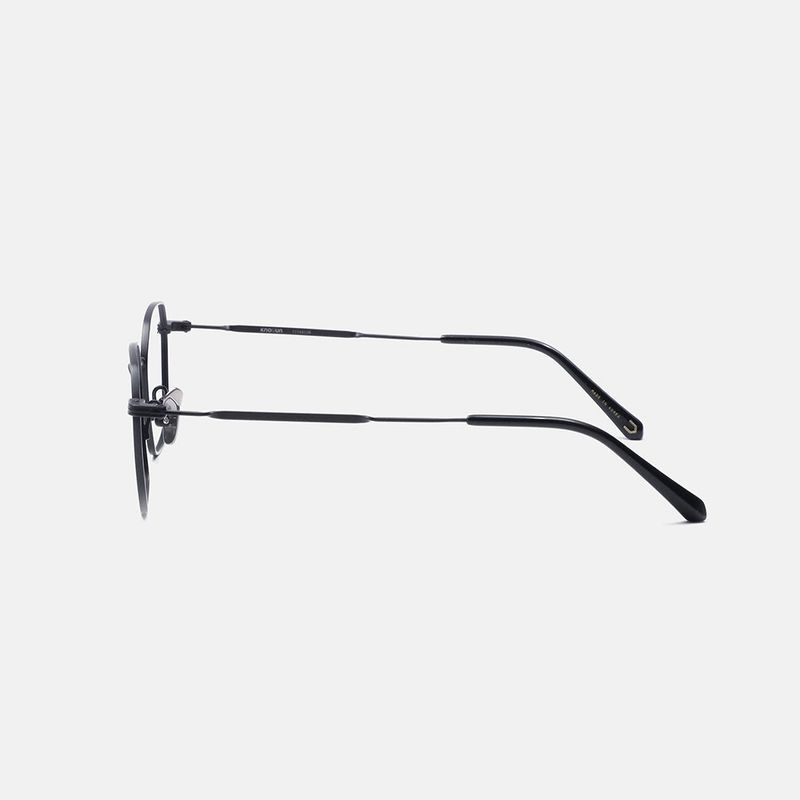 Knouun Round titanium glasses CODE. 101. A Black