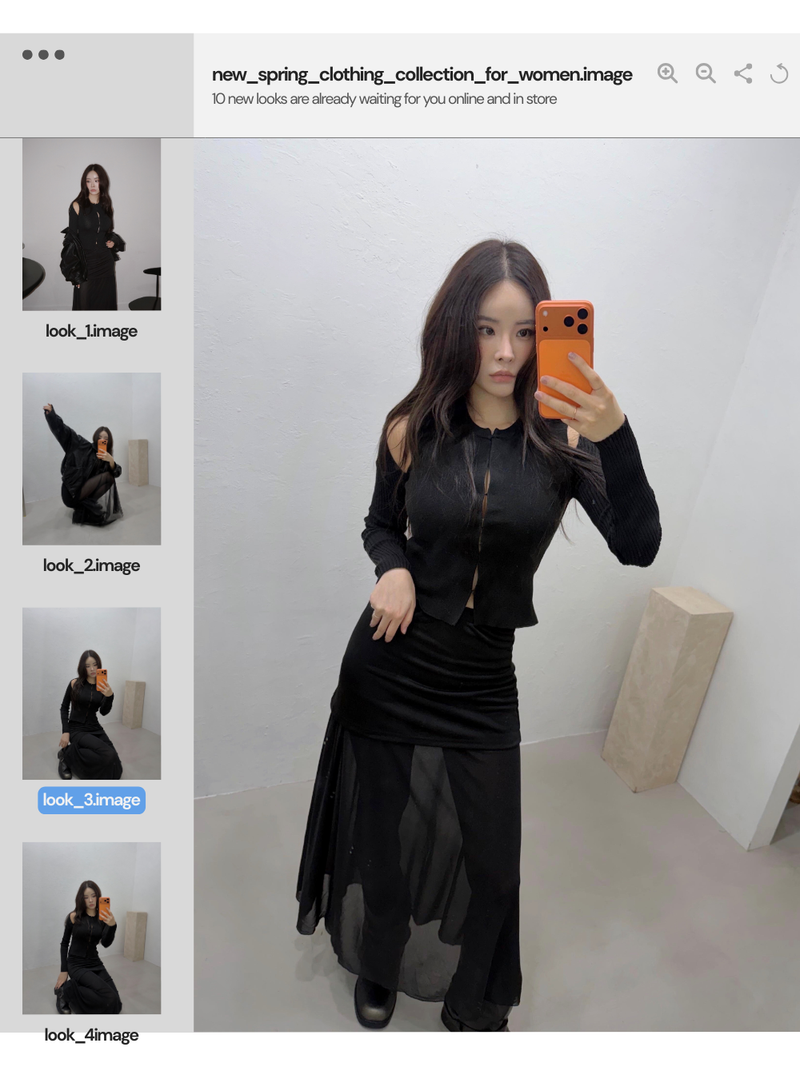 cocktail chiffon see-through long skirt