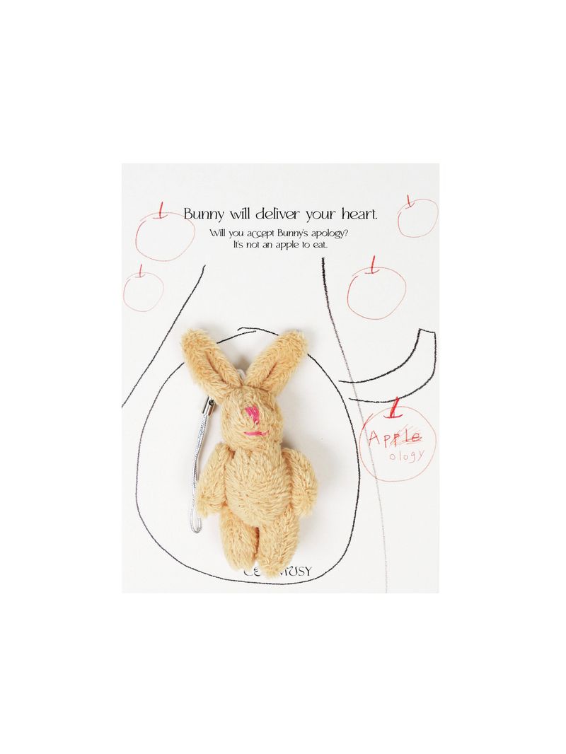 Cosymosy 'Apology' Bunny Keyring Card - 5 Color