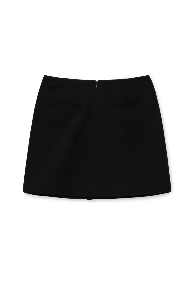 zip skirt (black)