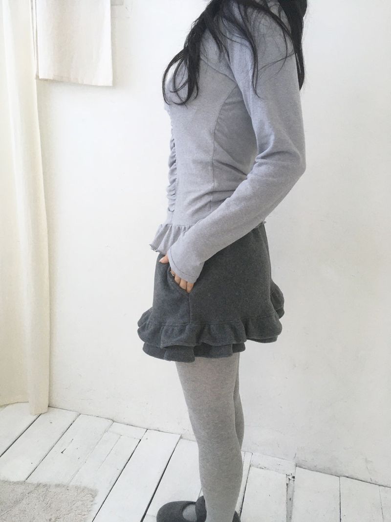 fleece frill shorts