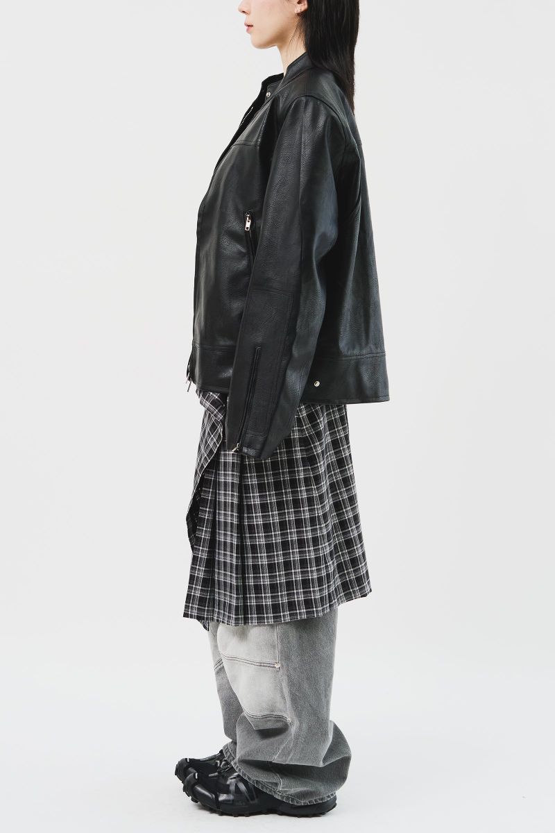 Burn Leather jacket (3color)