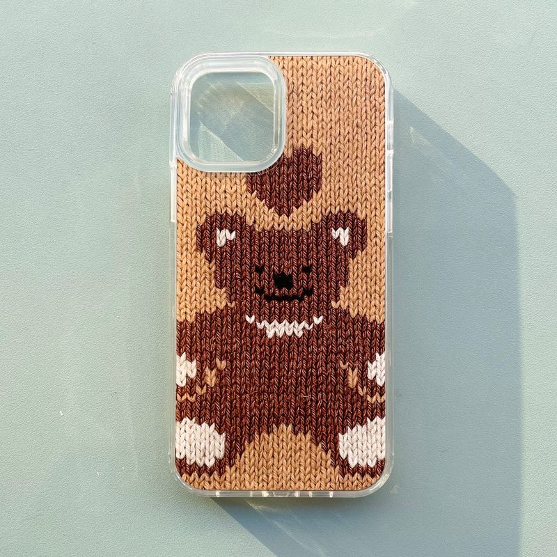 TEDDY BEAR HARD JELL CASE_BEIGE