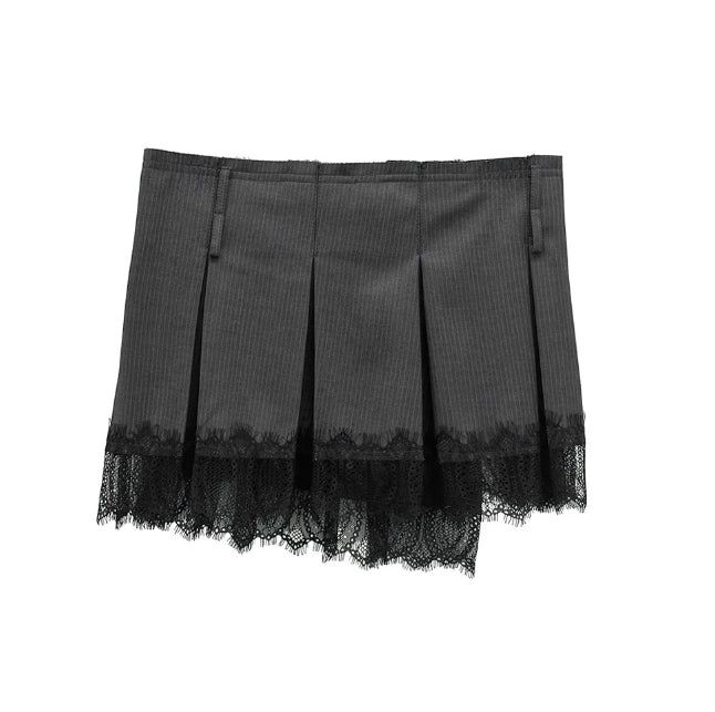 Labelly Pleated Wrap Skirt Lace