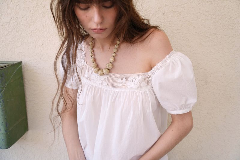 Rose square blouse