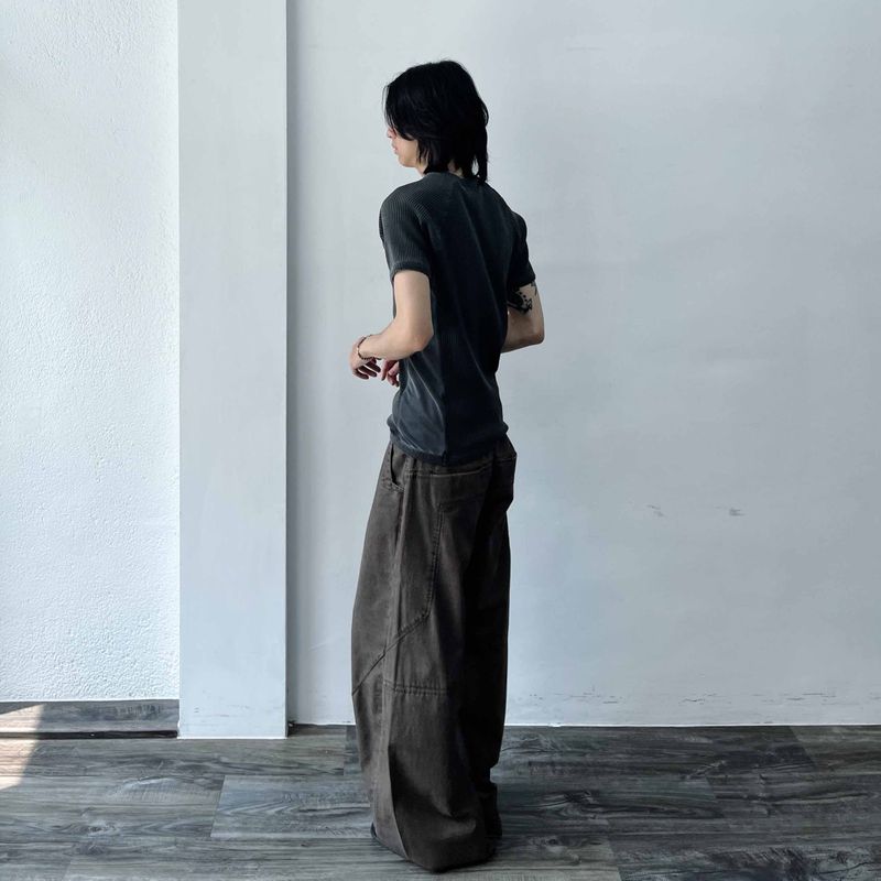 Sharp Silhouette Slim-Fit Ribbed Tee