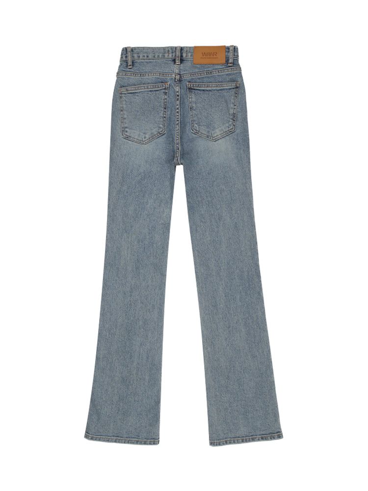 W52 LONG SEMI BOOTS CUT DENIM PANTS_LIGHT BLUE