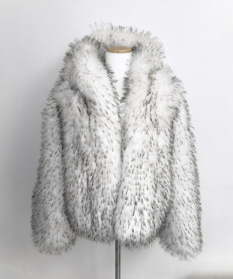 mix hooded fur jk (2colors)