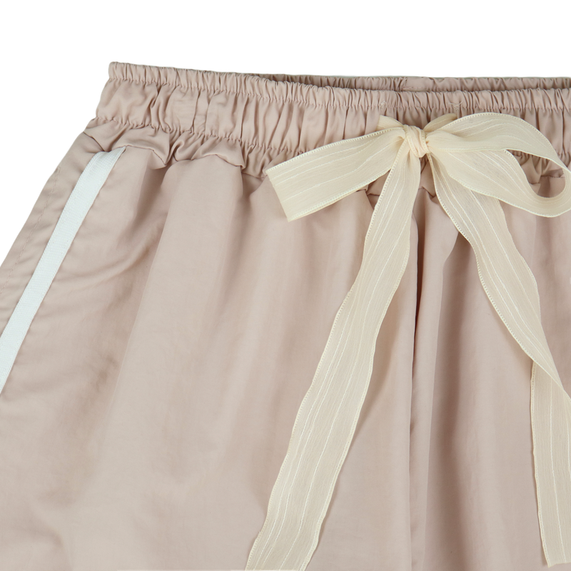 LAYERED RUSTLE HALF PANTS (3 COLORS)
