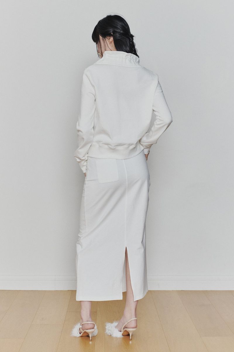 BLOOM ZIP-UP JACKET white