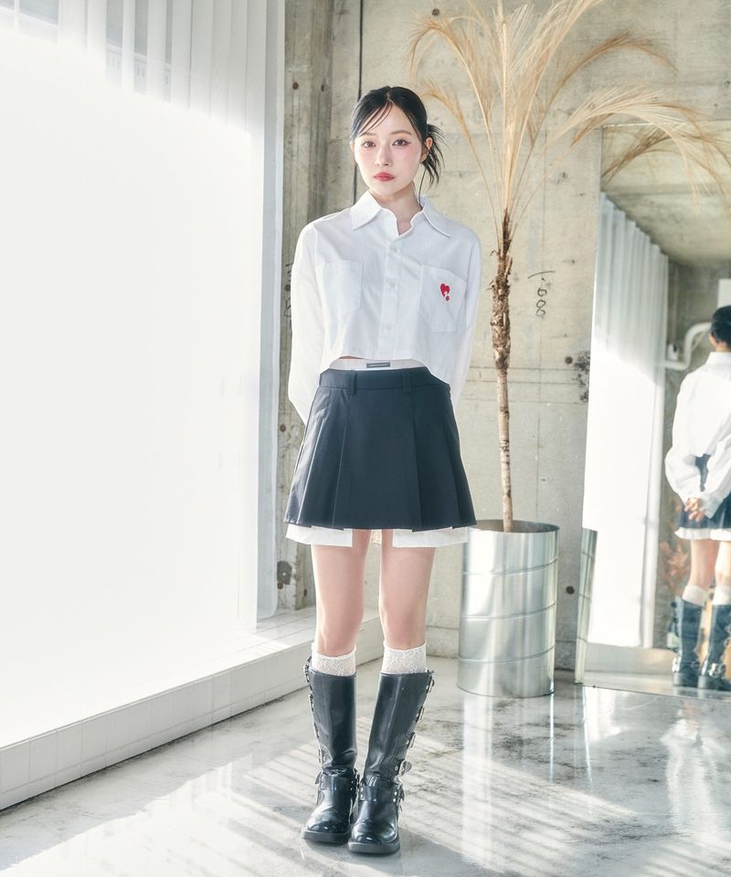 レイヤードシャツスカパン