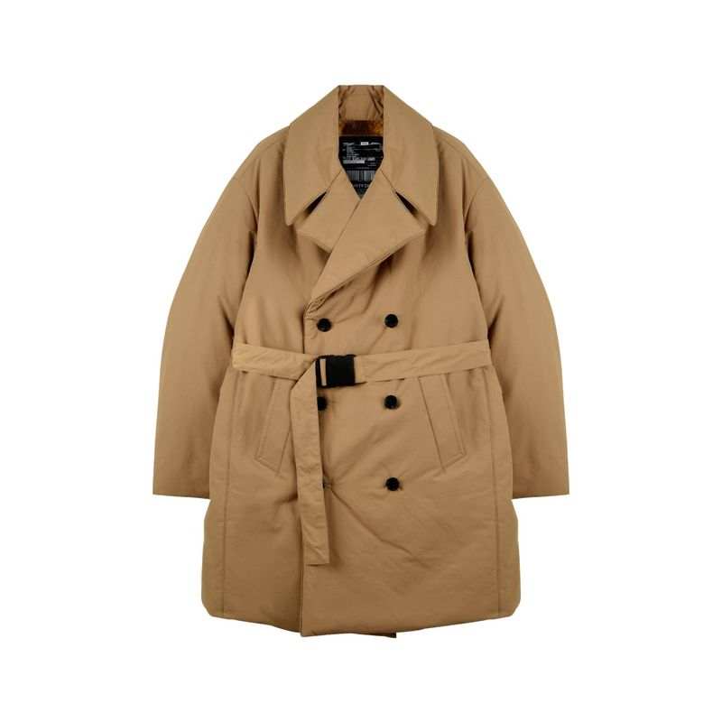 C.O.M.E（シーオーエムイー）の「リバーシブルファーダブルブレザーパッドコート[UNISEX] Reversible Faux Fur and Double-Breasted Padded Coat (Camel)（Jackets/Outerwear）」