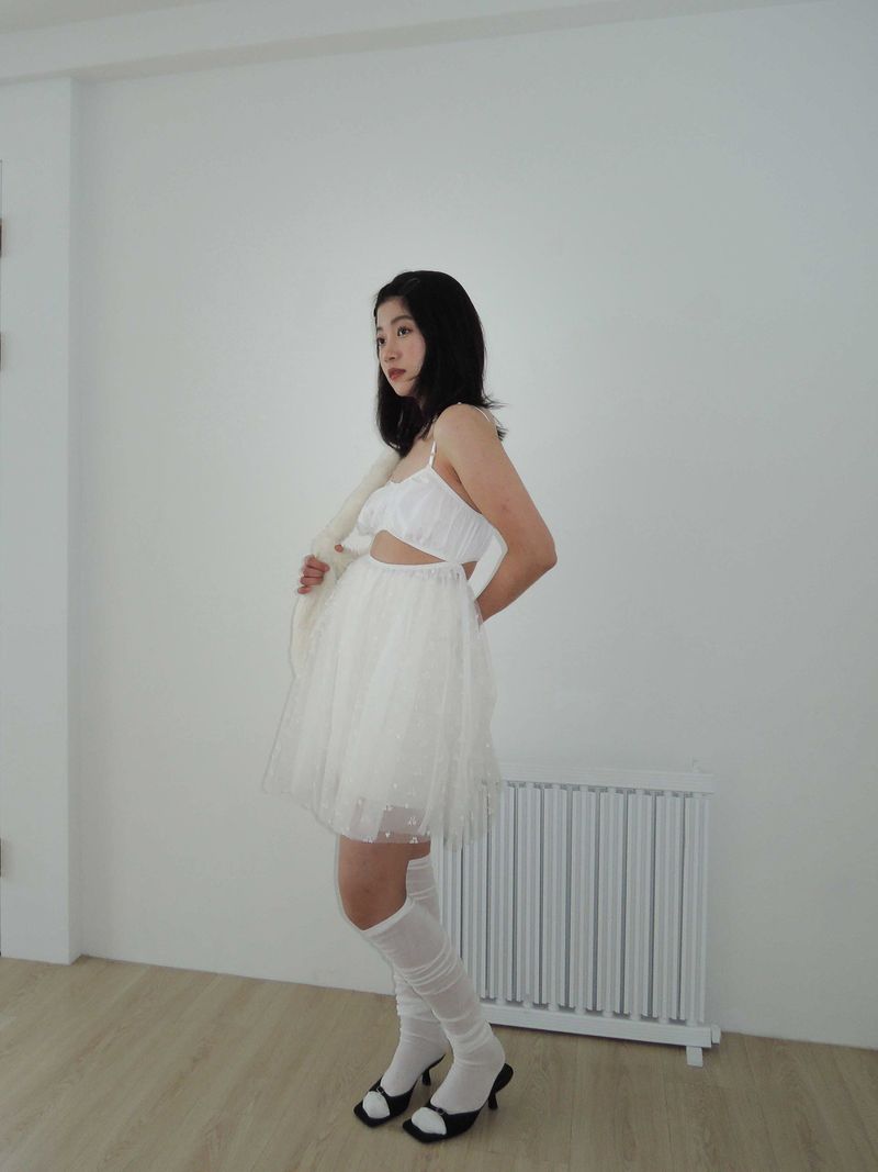 SHASHA TULLE DRESS _WHITE