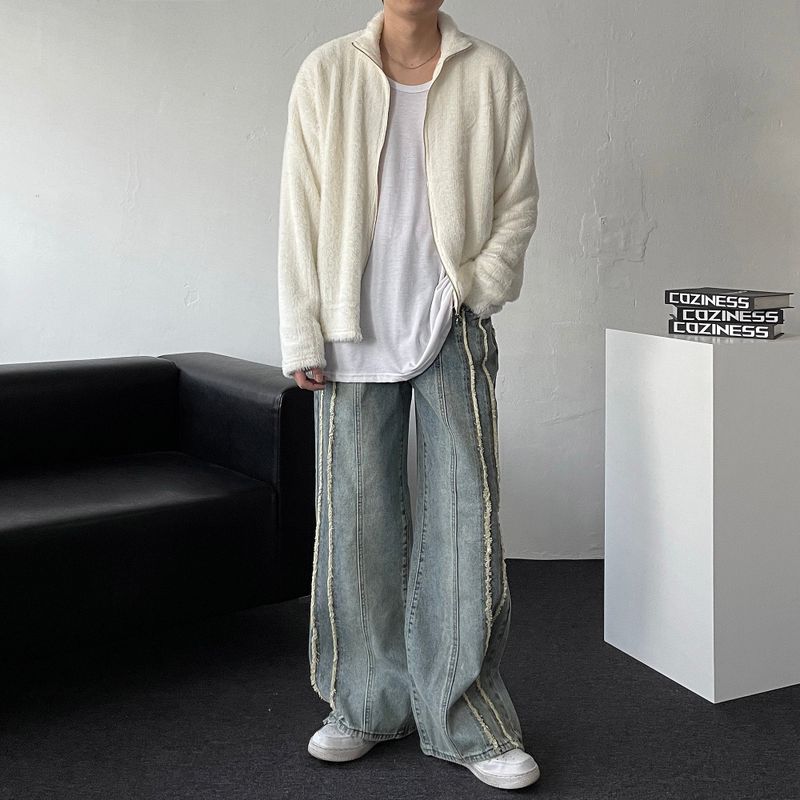 90's Lavin High Neck Soft Fur Zip-Up (2 colors)