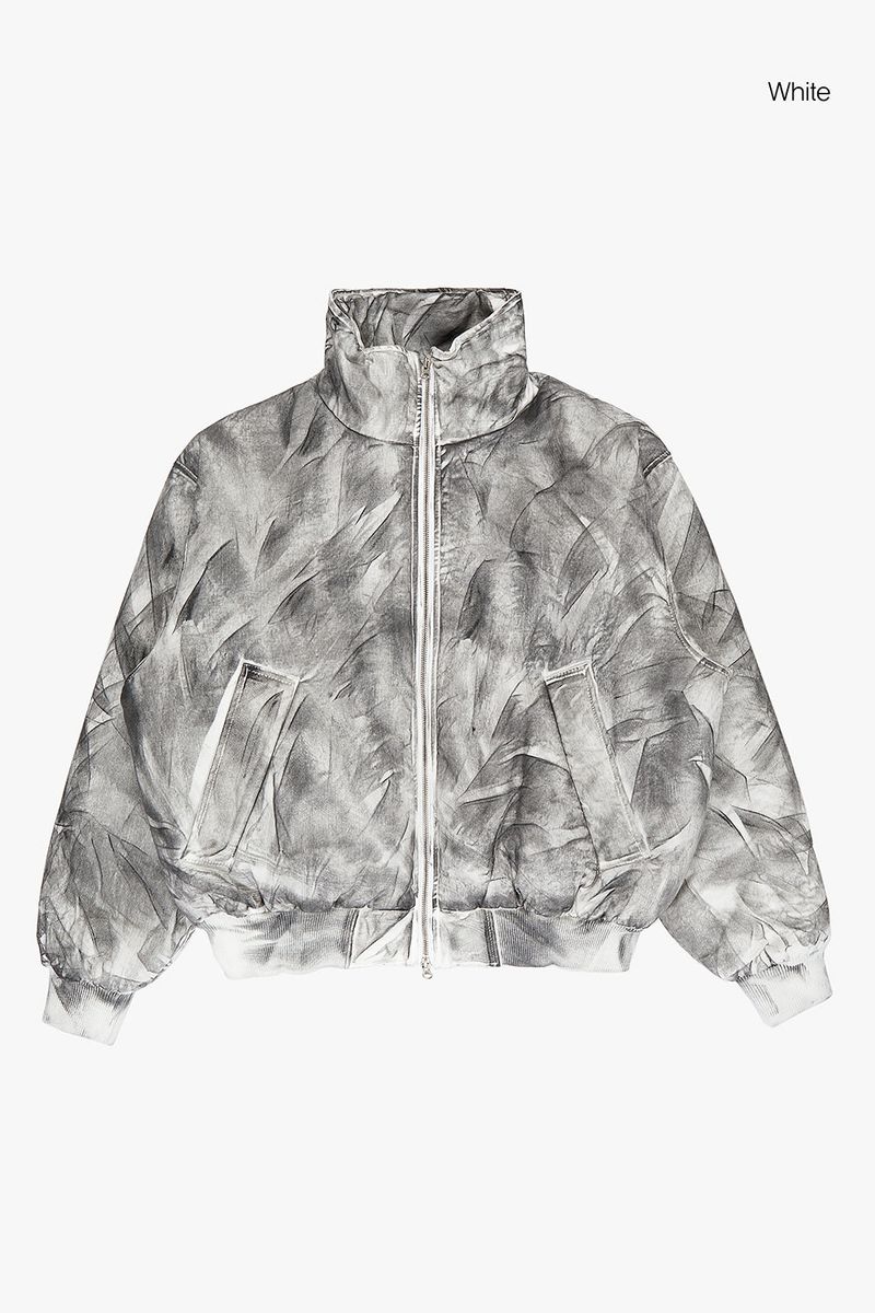 Spotted dirty washed high-neck over jumper