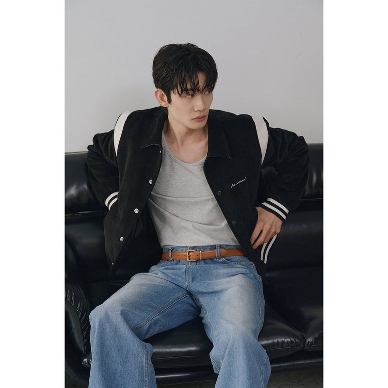 Signature varcity jacket(Black)