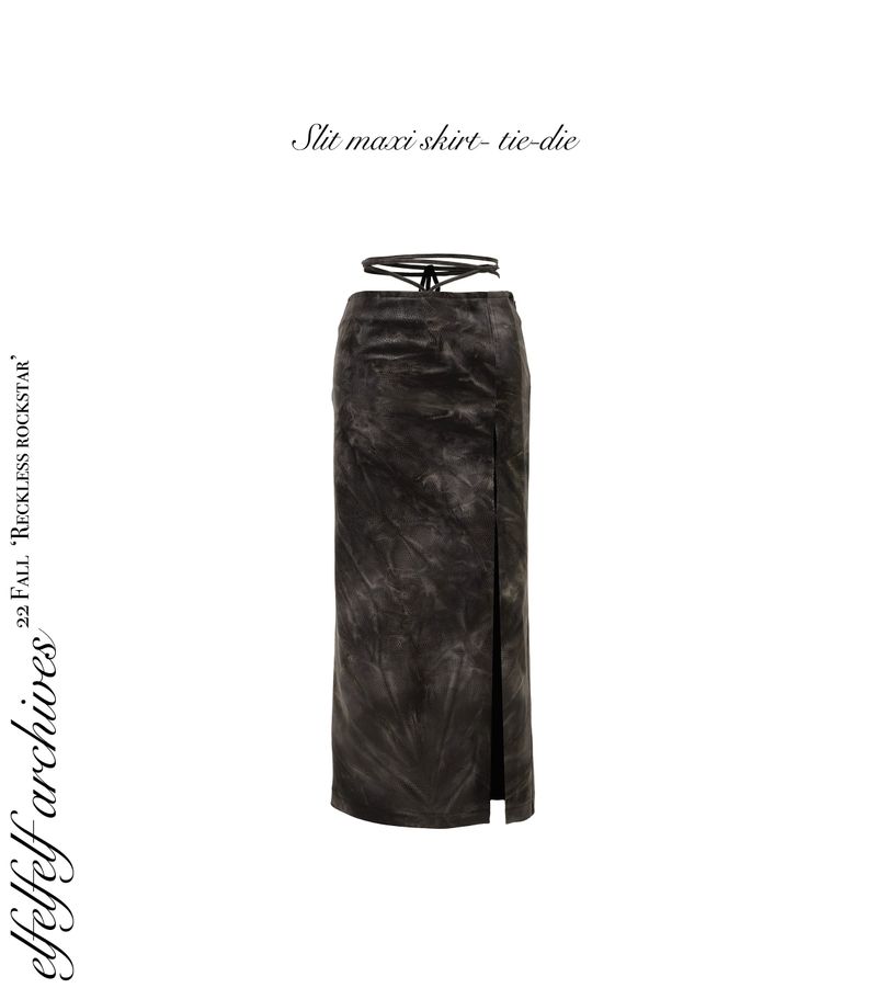 SLIT MAXI SKIRT[tie-die]