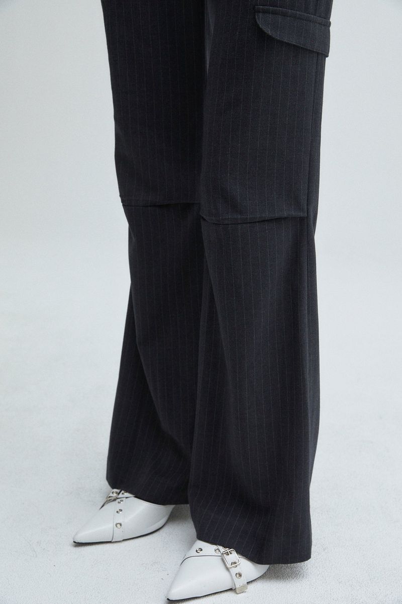 STRIPE BOOTS CUT PANTS