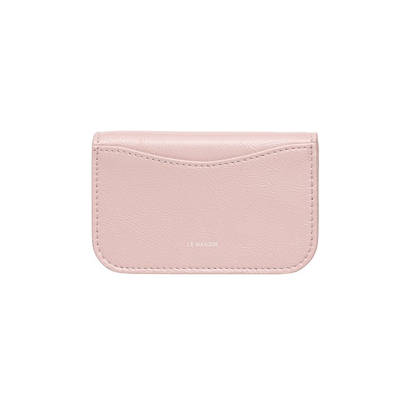 Heart Lock Compact Card Wallet Babypink