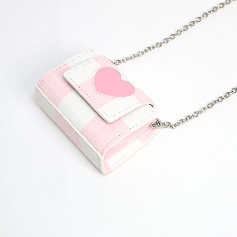 shape of' microbag - pink check