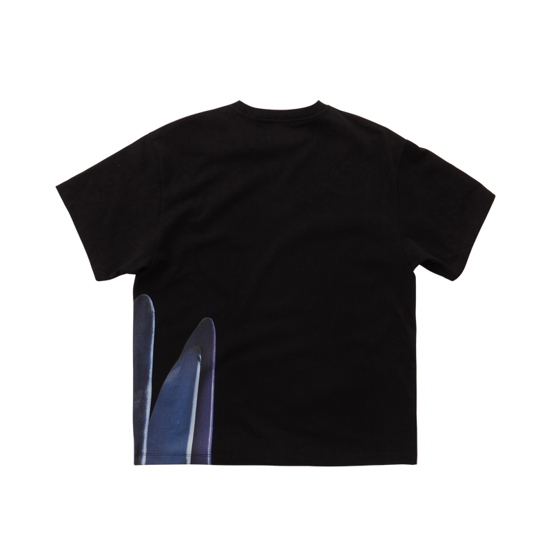 EEERRR side surfboard artwork T-Shirt (Black)