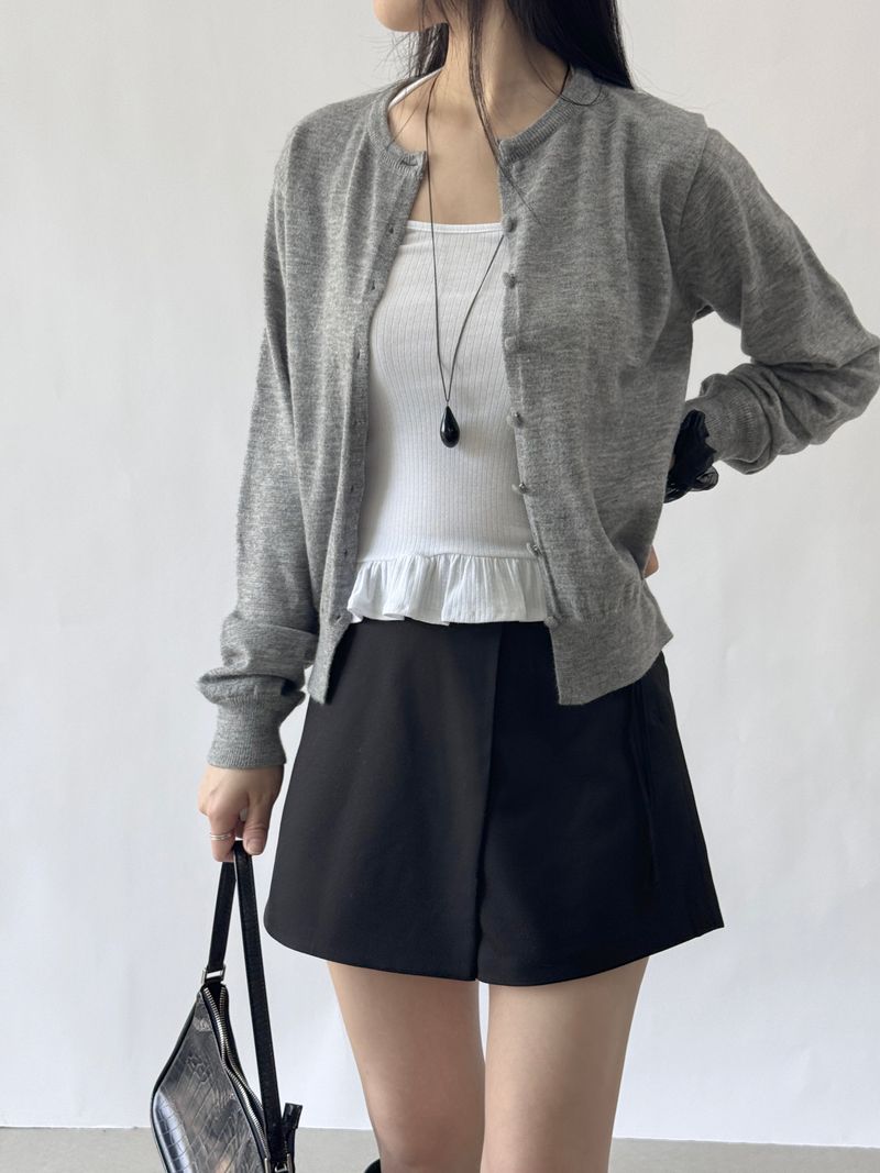 Vigent Wrap Elastic Waist Mini Skirt Pants