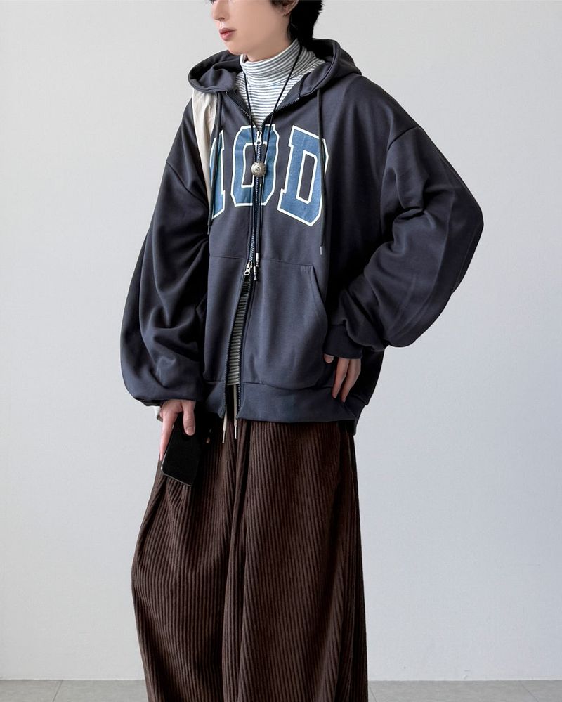 Colin Lettering Hood Zip-Up