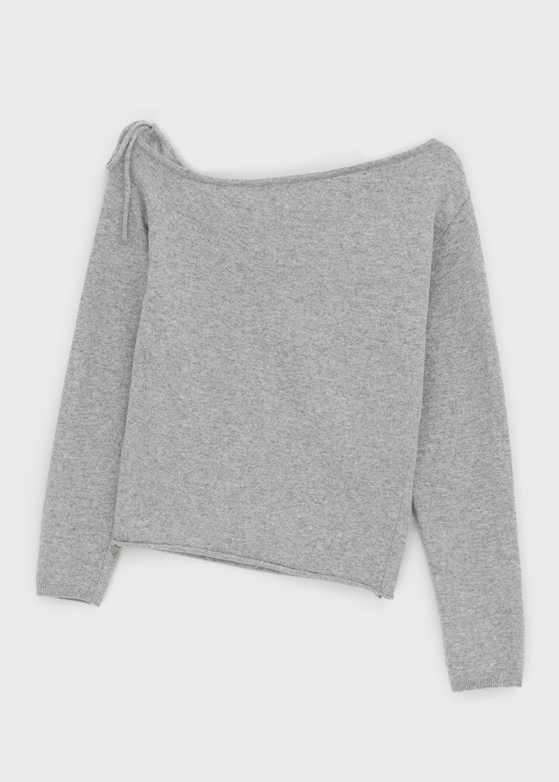 [MADE] Hiburi Unbal Off-Shoulder Knit Wool 50%