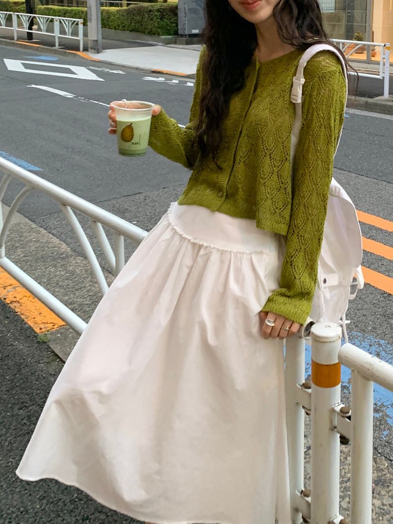 [MADE] Air frill long skirt
