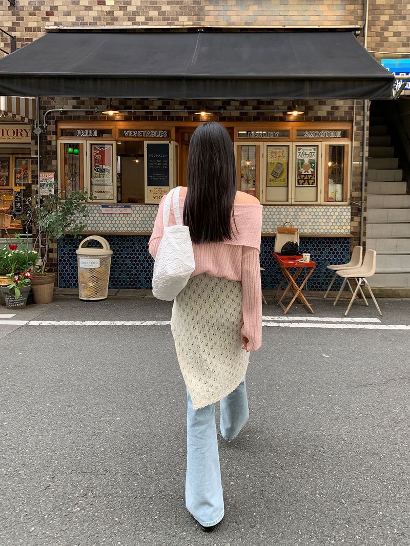 [MADE] Harmo layered knit skirt