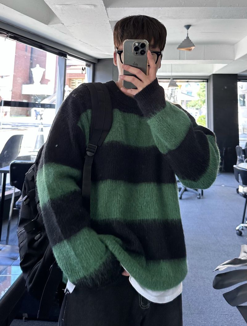 cander stripe loosefit knit