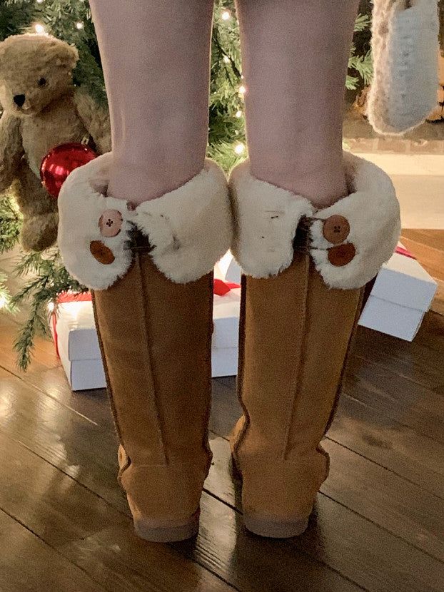 Natural Leather Dumble Long Boots