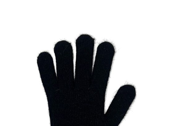 Levon Angora Glove Fingerhole Knit Gloves