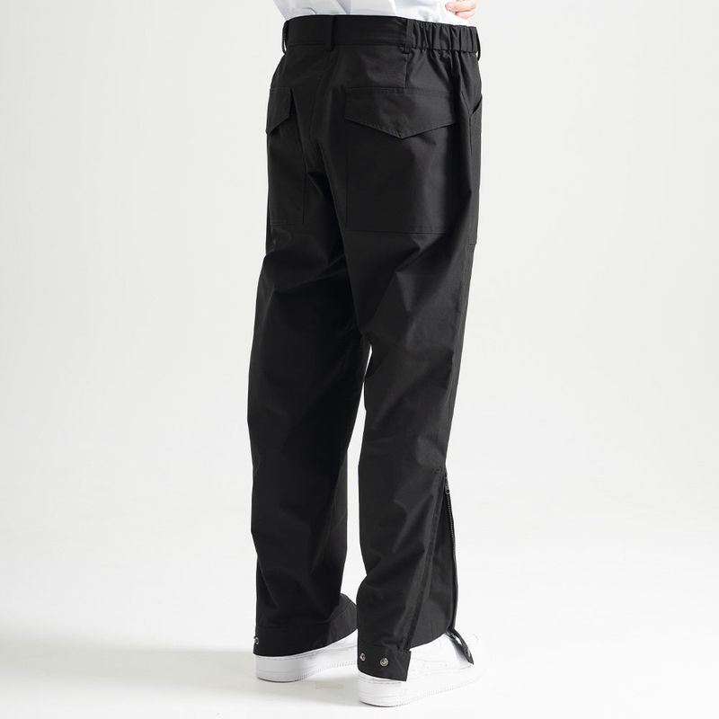 Poly Cotton Cargo Pants - BLACK