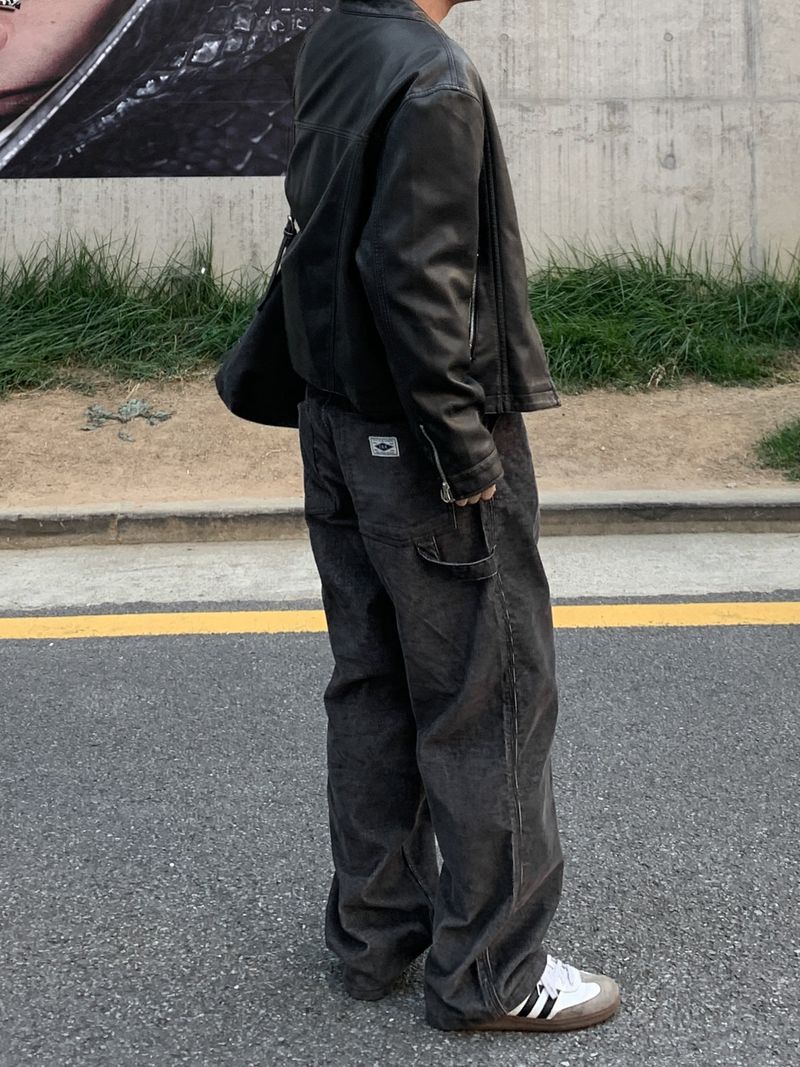 Patch corduroy carpenter denim