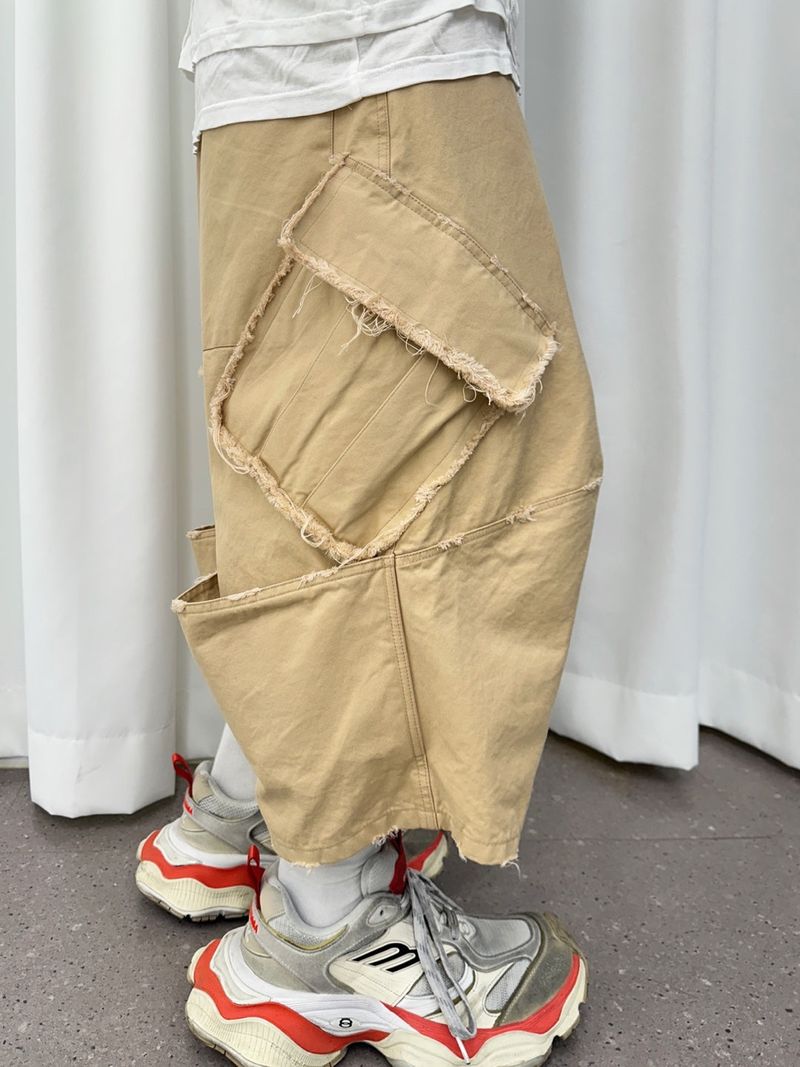 VTG BACK BOOTS CARGO SHORTS_BEIGE